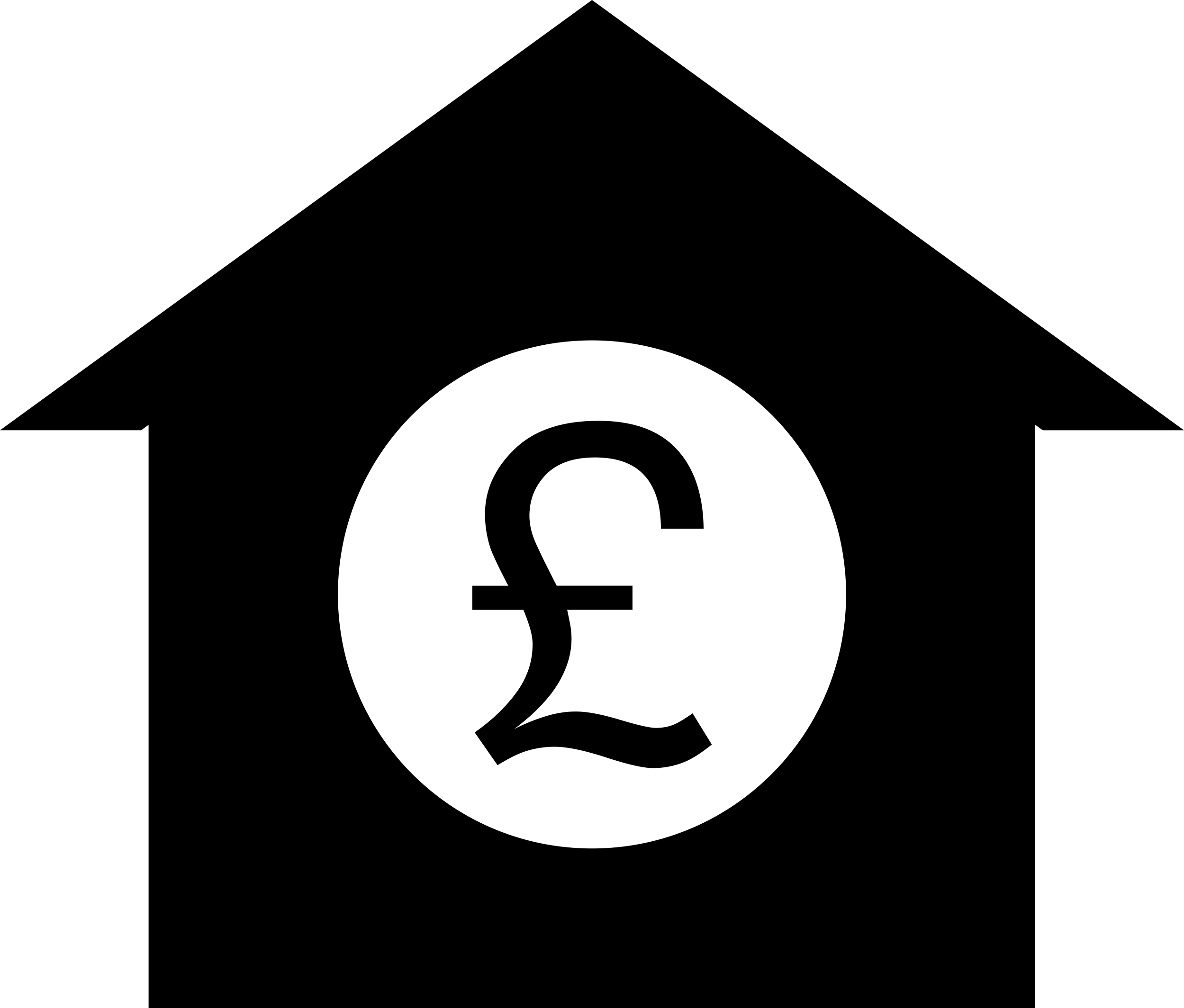 British Pound Symbol On A House Svg Line Art Free Vectors